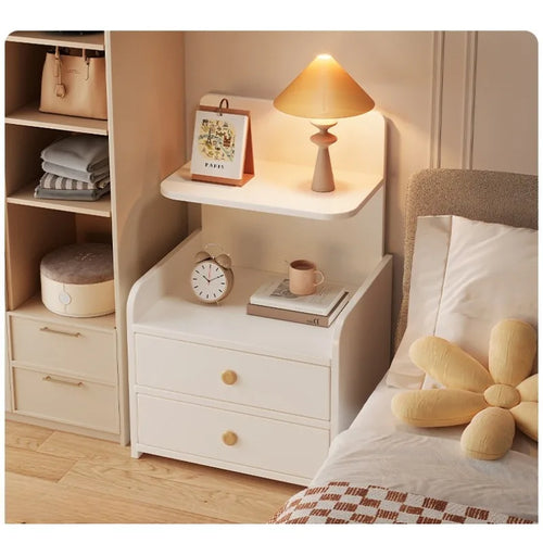 Bedside Table Small Simple Modern Household Bedroom Bedside Storage Cabinet Small Cabinet Bedside Shelf for Rental Room