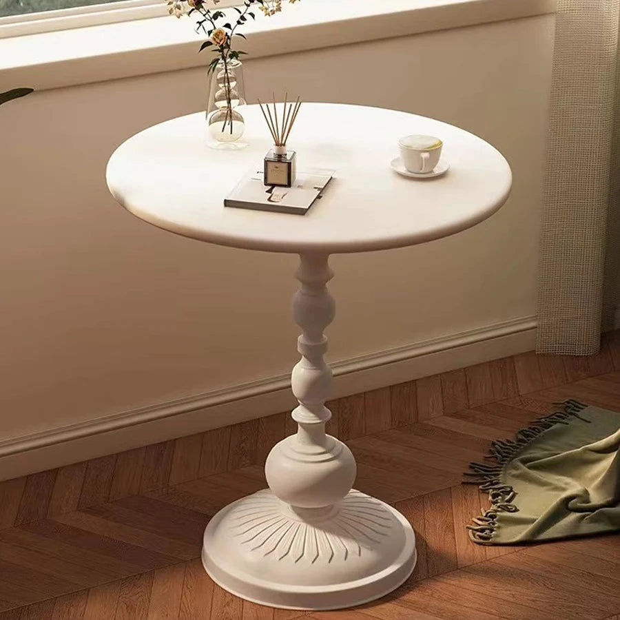 Nordic Coffee Table Sofa Side Table Vintage Metal Corner Round Table Bedside Reading Desk Furniture Living Room Decoration