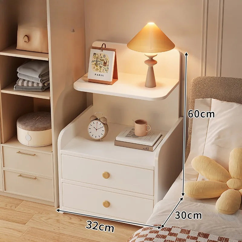 Bedside Table Small Simple Modern Household Bedroom Bedside Storage Cabinet Small Cabinet Bedside Shelf for Rental Room