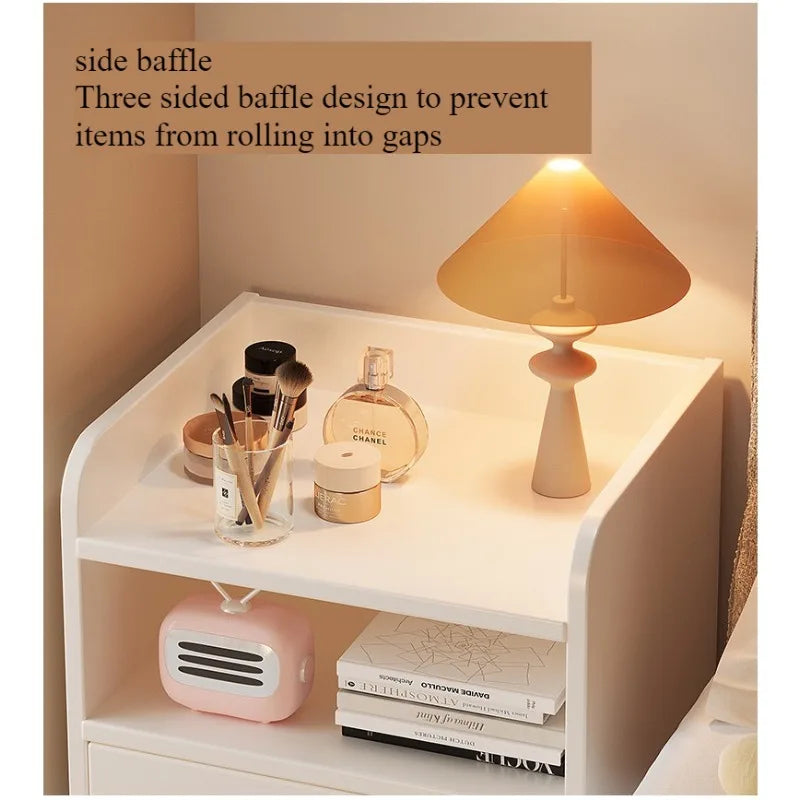 Bedside Table Small Simple Modern Household Bedroom Bedside Storage Cabinet Small Cabinet Bedside Shelf for Rental Room