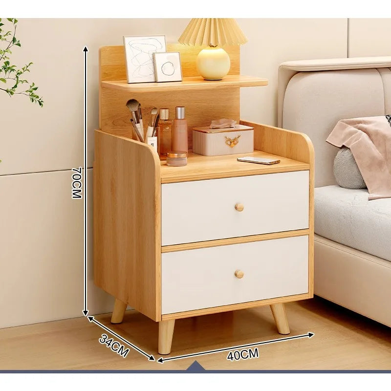 Bedside Table Small Simple Modern Household Bedroom Bedside Storage Cabinet Small Cabinet Bedside Shelf for Rental Room